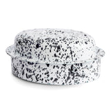 Crow Canyon Splatter  Large Covered Oval Roaster, 1qt