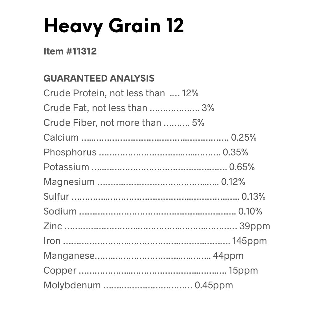 Heavy Grain Horseshoe Feed 12%, 50lb – G&DFarms