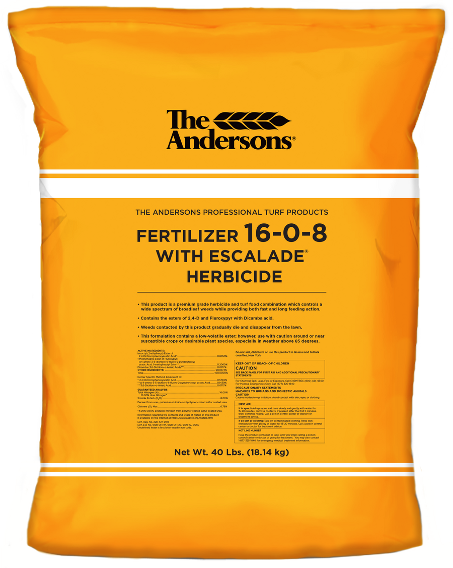 Fertilizer, 16-0-8 with Escalade Herbicide, 40lb – G&DFarms