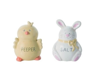 Ceramic Salt and Pepper Set, Bunny & Peep