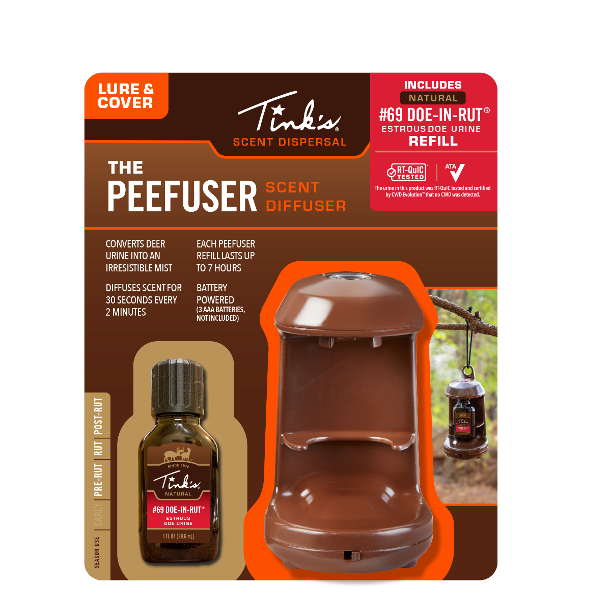 Tink’s PeeFuser Scent Diffuser with #69 Doe-in-Rut – G&DFarms