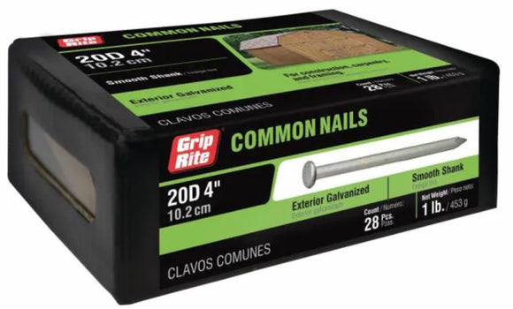 Grip Rite Common Nails, 1lb