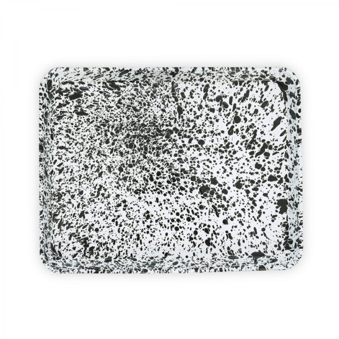 Crow Canyon Home Splatter Square Brownie Pan Black