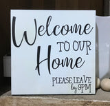 Square Wooden Tabletop Signs