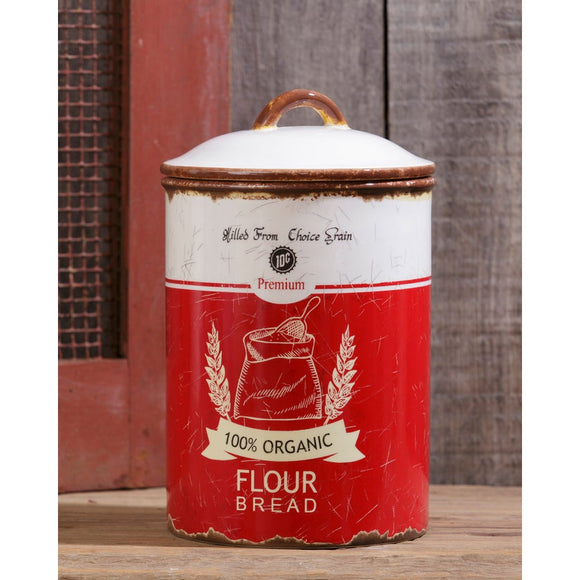 Retro Flour Canister, 100% Organic