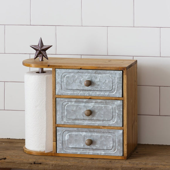 Paper Towel Holder with Drawers