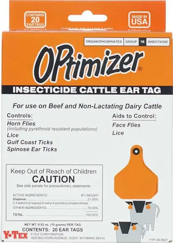 Y-Tex Optimizer Insecticide Cattle Ear Tags – G&DFarms
