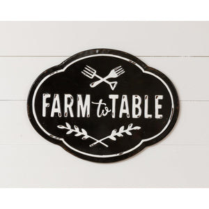 Farm to Table Wall Plaque