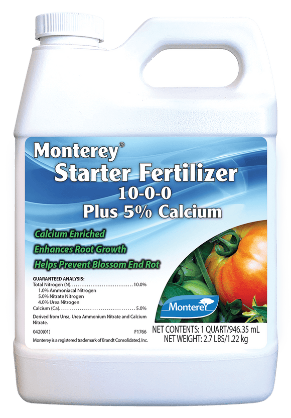 Monterey Starter Fertilizer Plus Calcium, Qt