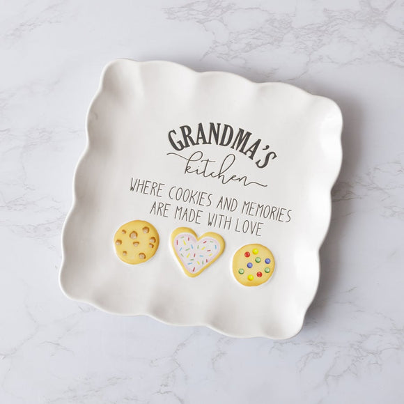 Ceramic Grandma’s Cookie Jar/ Cookie Plate