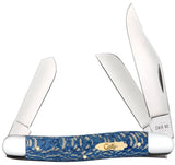 Case Blue Sycamore Wood Smooth, SS Blade