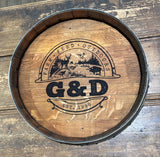 Authentic Whiskey/Wine Barrel Lazy Susan