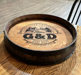 Authentic Whiskey/Wine Barrel Lazy Susan