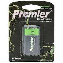 Promier Platinum Alkaline 9 Volt Battery