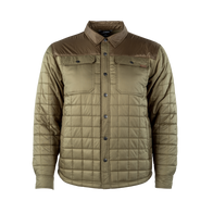 Habit Men’s Quilted Snap Front Shirt Jacket, Loden Green