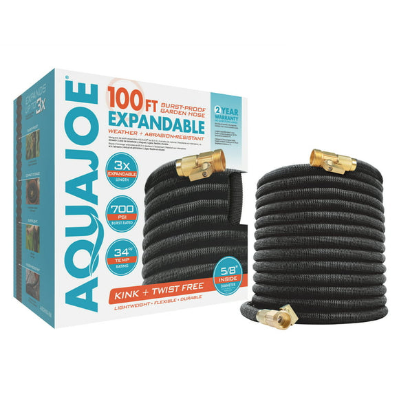 Aqua Joe 100’ Kink Free Expadable 5/8” Garden Hose