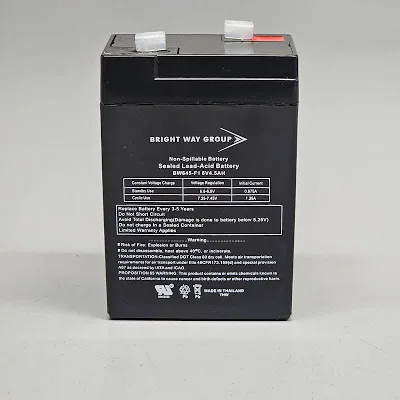 Bright Way Group 6 Volt Tab Top Rechargeable Battery
