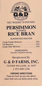 G&D Persimmon Rice Bran, 50lb