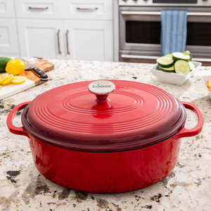 Lodge Cast Iron Enamel Oval Dutch Oven