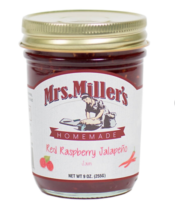 Mrs. Millers Homemade Raspberry Jalapeño Jam, 9oz