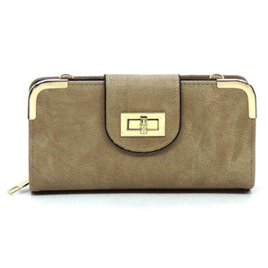 Wallet, Turn Lock Crossbody