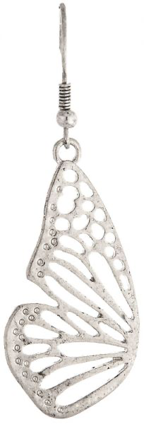 Silver Butterfly Wing Earring