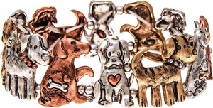 Multi Funky Dog Love Stretch Bracelet