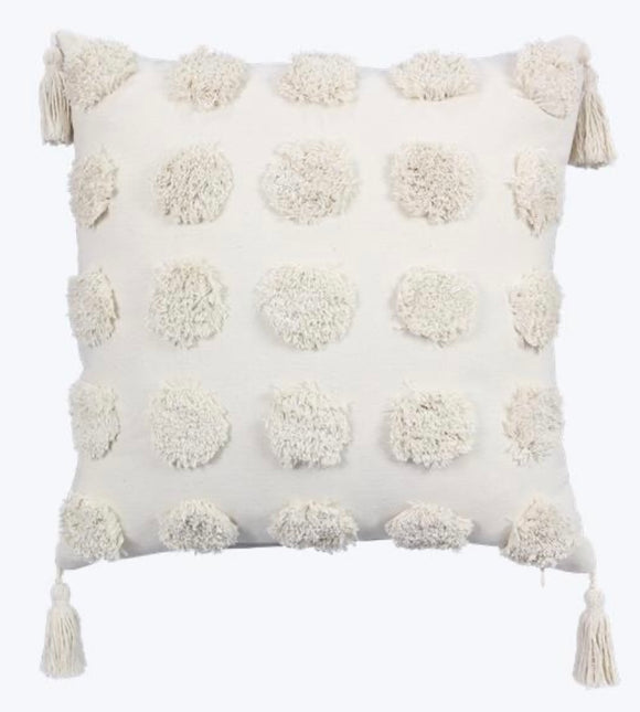 Cotton Pillow with Tassels