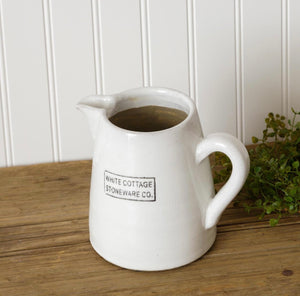 White Cottage Pitcher