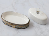 Butter Dish with Galvanized Caddy
