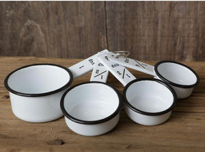 Black Rim Enamelware Measuring Cups