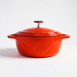 Lodge USA Enameled Cast Iron Dutch Oven, 6qt