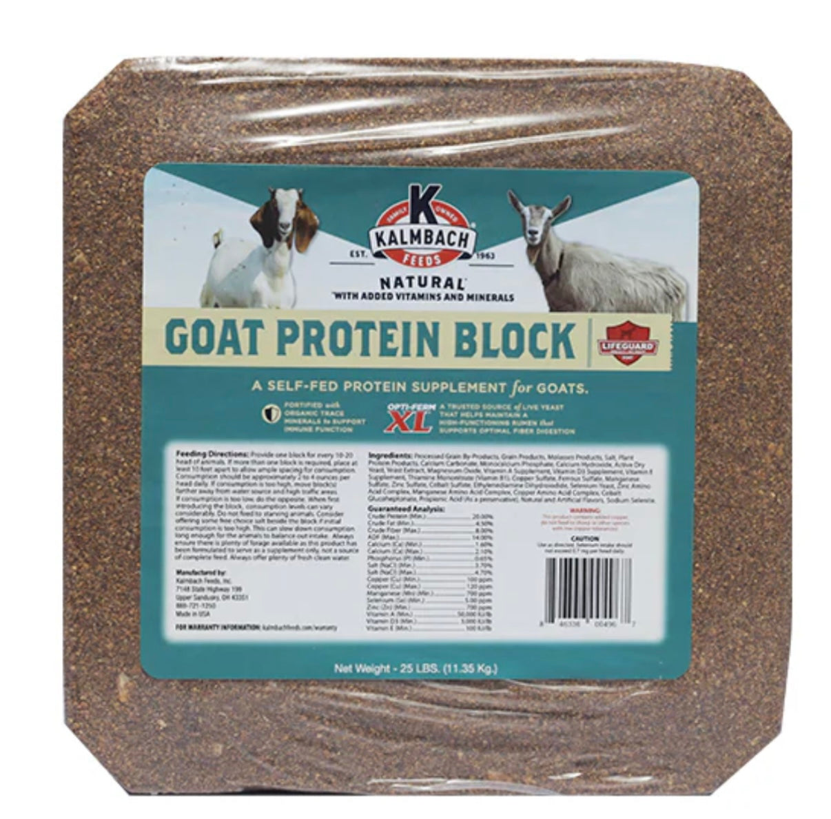 Kalmbach Goat Protein Block, 25lb – G&DFarms