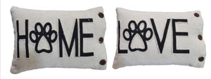 Canvas Pet Pillow with Buttons