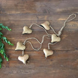 Brass Hearts Garland