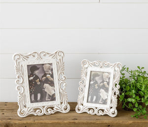 Carved Scroll Photo Frame Set