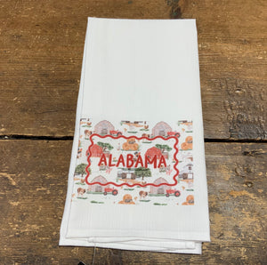 Kitchen Towel, Alabama-Farm Print