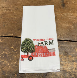 Kitchen Towel, Welcome To Our Farm