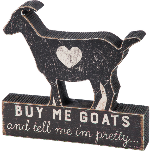 Goat Tabletop Decor, Wooden