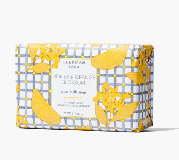 Honey & Orange Blossom Goat Milk Bar Soap, 9oz