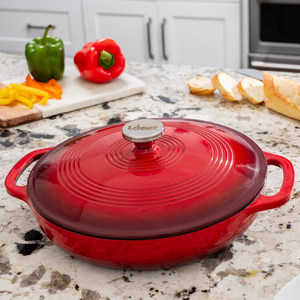 Lodge Cast Iron Enameled Casserole, 3.6Qt