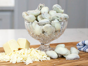 Pecans, White Chocolate Covered Halves, 6oz