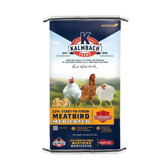 Kalmbach 22% Meatbird Crumbles, 50lb