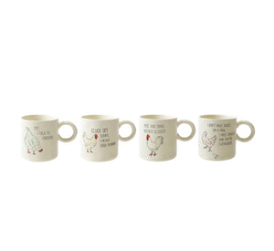 Stoneware Chicken Mugs/Plates