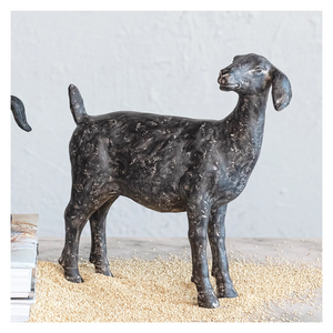Resin Goat with Cast Iron Finish