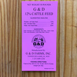 G&D Cattle Feed 12%, 50lb