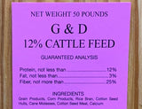 G&D Cattle Feed 12%, 50lb