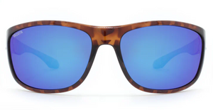 Calcutta Cross Polarized Sunglasses, Tortoise/Blue Mirror