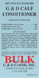 G&D Calf Conditioner 13%, BULK