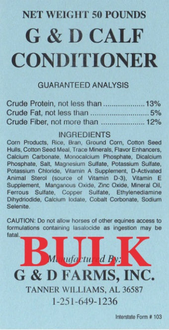 G&D Calf Conditioner 13%, BULK